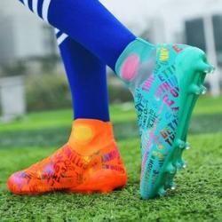2022 Men High Top Football Shoes Male Soccer Boots Sneakers