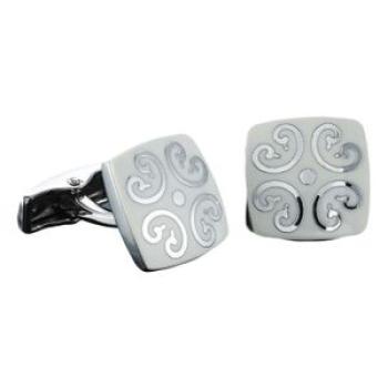 Cufflinks Dress Shirt Cuff Links For Wedding Anniversary Silver White