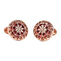 Stylish Mens Cufflinks Circular Dress Shirt Cuff Links For Rose Gold