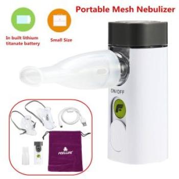 New Mesh Nebulizer Nebuliser Rechargeable Adult Kid Asthma Handheld Velvet Bag
