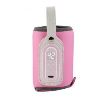 Portable digital display heated bottle thermostat milk mixer
