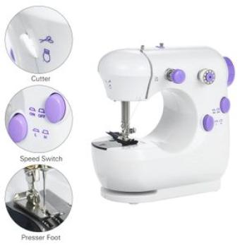 Mini Portable Electric Sewing Machines - White