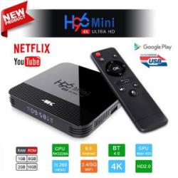 H96 Mini H8 Android 9.0 Smart I P TV Box 2.4/ 5G Wifi 4K Youtube Google Media player
