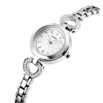 Quartz Watch Women Steel Bracelet Watches Ladies Rhinestone Dress Watches