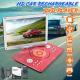 16` Portable Car Rechargeable DVD Player Remote Control 270° Rotation Screen Red