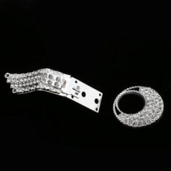 Rhinestone Button Duckmouth Buckle Fastener For DIY Clothing Sewing
