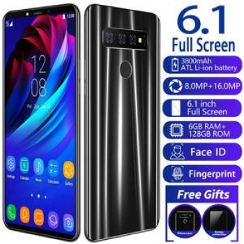 S10 6.1` Android 9.1 6+128G Smartphone Face Dual SIM Smartphone Black