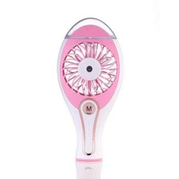 Rechargeable USB Fan Spray Humidifier Portable Air Condition Cool Fan For Home Comfort Pink (pink)