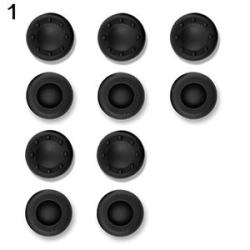 10Pcs Silicone Thumbstick Cap Covers for Xbox One 360-Black
