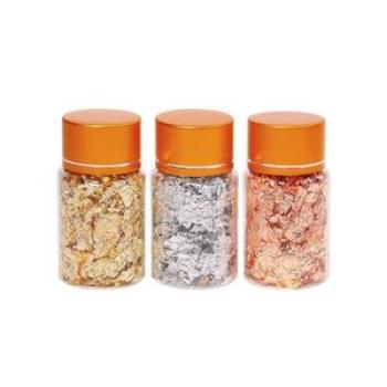 3 Bottles Golden Foil Flakes Gilding Flakes Made Of Tinfoil