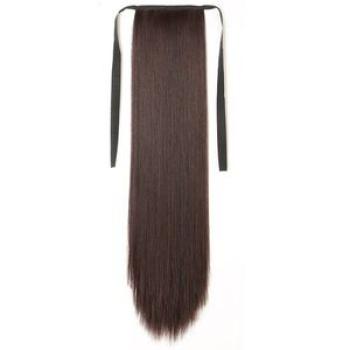 45/55/65cm Women Long Straight Wig Ponytail Hair Extension Cosplay Hairpiece-Dark Brown