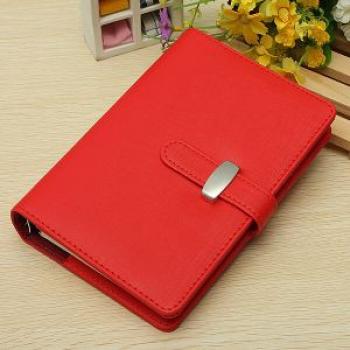 Identity Dairy Personal Planner Organiser Leather Hook Note Book Filofax Gift Red gules