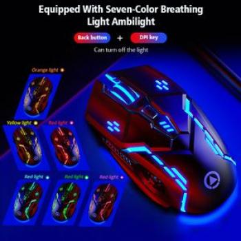 Wired USB Computer Gaming Mouse - Black