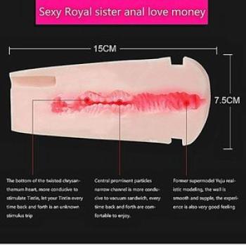 SI   Male Oral Sex Masturbation Vibrator Aircraft Cup Electric Adult Products BK -Black