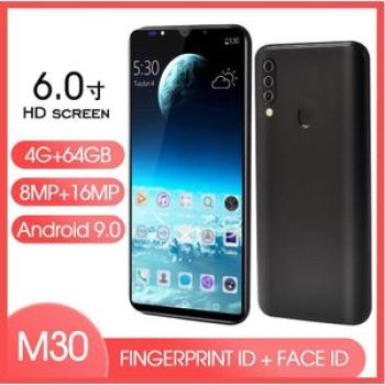 M30 6.0 inch Android 9.0 MTK-65 3G Dual-SIM Smartphone TF Card Expansion Black