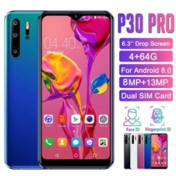 P30 Pro Smartphone 4+64G Face For Android 8.0 6.3" Dual SIM -- Blue / Green / Pink / Black Blue