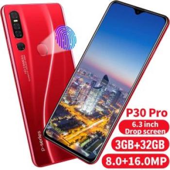 P30PRO 6.3` 3G+32G 8MP+16MP Face/ Unlock 2 SIM Card Smartphone Red