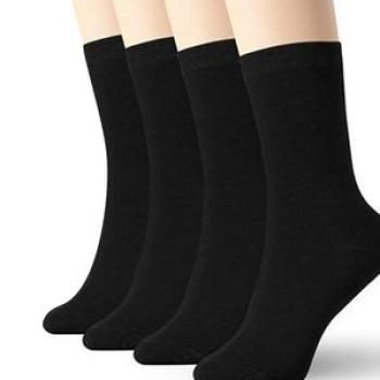 Cotton Socks Set - 4 Pairs Black