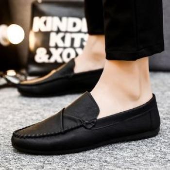 Classic Men`s Suede Loafers Casual Shoes Black