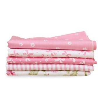 Sewing 5 Assorted Pink Assorted Pre Cut Quarter Bundle Charm Cotton Quilt Fabric