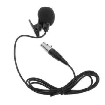 Lapel Tie Clip 4-Pin Microphone Condenser For