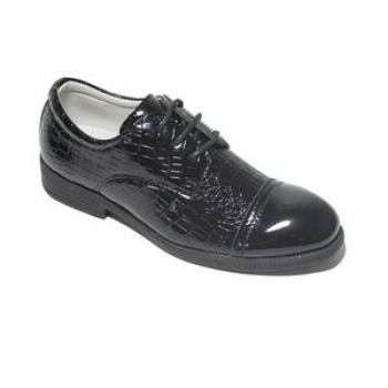 Boys Shoes For Childrens Glossy PU Leather Brogue-Black