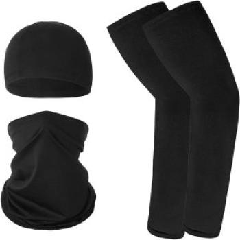 Arm Sleeves Skull Cap Set for Women Men Cycling Hiking