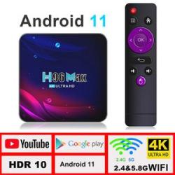 H96 MAX V11 TV Box Android 11B Android TV Box 4K RK3318 Rockchip WIFI Google