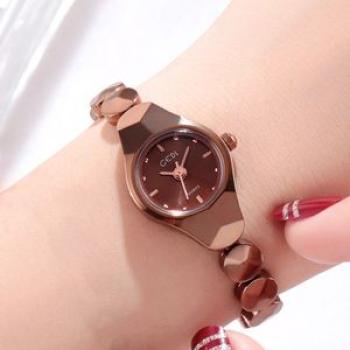 Luxury Ladies Leather Quartz Rhinestone Women Bracelet Wristwatches