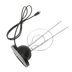 Universal Indoor Rabbit Ear TV Antenna For HDTV Ready VHF UHF Dual