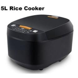 5L Super Digital Automatic Rice Cooker - Black