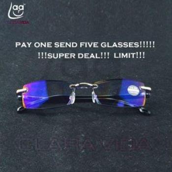 5 Pieces TR90 Rimless Coating Reading Glasses +0.75 To +4