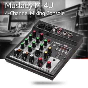 M-4UPortable 4-Channel BT Mixing Console Digital Audio Mixer