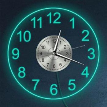 30cm LED Illuminated Wall Clock Simple Round Wall Clock Watch Night