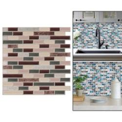 Peel And Stick Marble Self-Adhesive Tile Backsplash Oil-proof Style 3