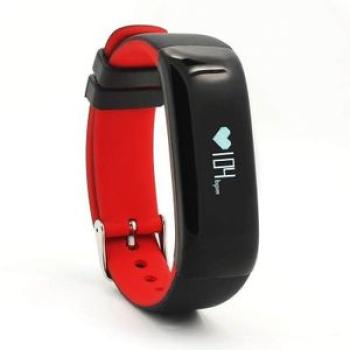 PC + Silicone 0.86 inch OLED Display Silent Vibration Mode P1 Smart Watch Red (red)