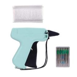 Garment Price Label Tagging Tag Gun + 5 Tagging Needles + 1000 Green
