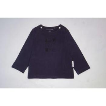 Long Sleeve Round Neck Top - Dark Blue