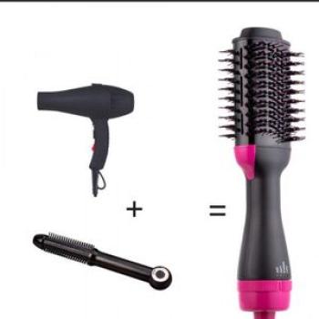 Multi-Functional Hair Dryer/Curler/Comb/Straightener - Black