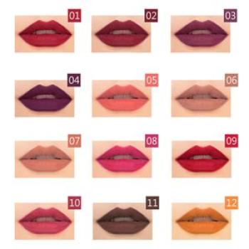 12 Colors Waterproof Matte Velvet Lip Liner Pencil  Pen Long