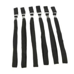 6pcs Black Hiking Stick Walking Cane Ropes Crutch Wrist Straps Hand
