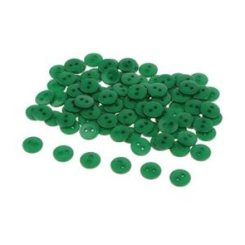 100 Candy Color 2Holes Round Resin Button For Sewing Craft Green
