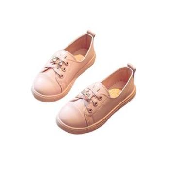 Spring  asual Baby Gi s La e-up Low- ut Shoes Anti-slip Wear Resistant-white-28