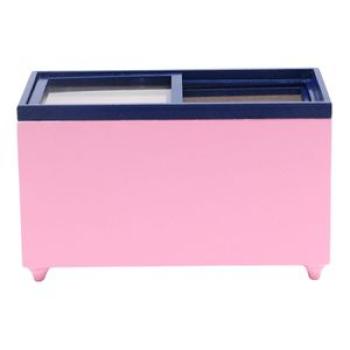 1/12 Dollhouse Mini Kitchen Refrigerator with Opening Double Door Pink
