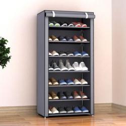 Multi-Layer Organizer-7 Layer Shoe Rack - Silver