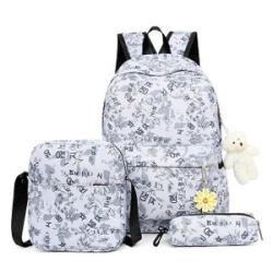 3pcs printing school bags backpacks student mochila sac