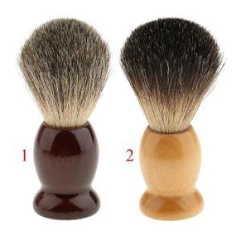 Soft Bristles Shaving Brush Wood Handle Men`s Facial Neck Cleansing