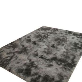 Cute Shaggy Bedside Blanket Floor Mat Carpet-Dark Gray