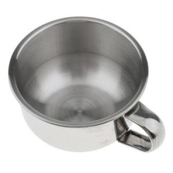 Stainless Steel Mens Shaving Mug Bowl Men Barber Beard  Cup For