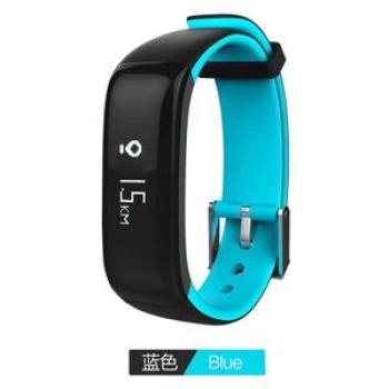 PC + Silicone 0.86 inch OLED Display Silent Vibration Mode P1 Smart Watch Blue